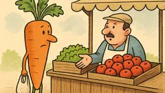 Vtip: Pán Mrkvička ide na trh