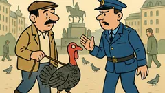 Vtip: Franta venčí moriaka na Václaváku