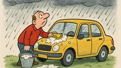 Vtip: Umývaš auto, aby pršalo?