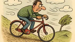 Vtip: Prvý zákon bicyklovania: vždy do kopca