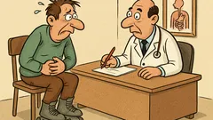 Vtip: Pán doktor, nestíham na záchod!