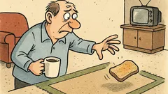 Vtip: Keď chlieb padá na koberec...