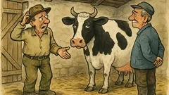 Vtip: Gazda rieši kravu, čo neotieľa