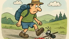 Vtip: Lezie mravček po ceste…