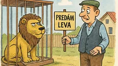 Vtip: Predám leva, čo mi zožral svokru