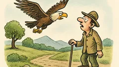 Vtip: „Orol, kam letíš?“