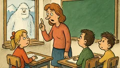 Vtip: Učiteľka: Utvorte vetu so slovom Yeti