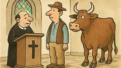 Vtip: Čo odpustíš Bohu, volovi nie