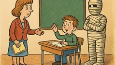 Vtip: Učiteľka sa pýta Miška o múmie