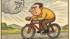 Vtip: Môžeš bicyklovať hocikam, vietor vždy proti