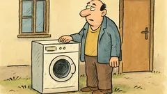 Vtip: Predám práčku. Zn.: Už nefunguje.