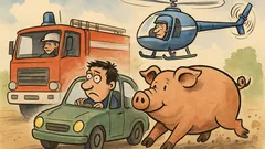 Vtip: Predstav si, že šoféruješ auto...