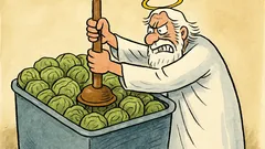 Vtip: Teleso ponorené do zeleniny...