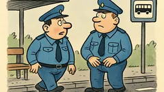 Vtip: Dvaja policajti na autobusovej zastávke