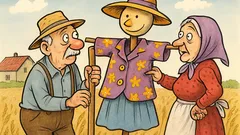 Vtip: Starký robí strašiaka na vrabce