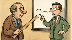 Vtip: Pravidlo pravítka – rovná čiara neexistuje!