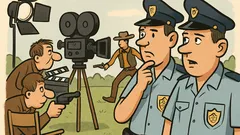 Vtip: Dvaja policajti asistujú pri filme