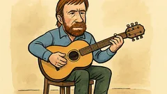 Vtip: Chuck Norris hrá na gitare bez strún