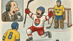 Vtip: Komentátor kričí: prihrávka na Štrbáka...