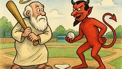 Vtip: Satan vyzve Nebesá na baseball