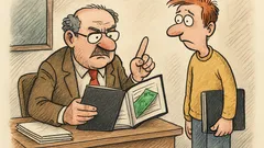 Vtip: Profesor otvorí index—kde je zelená?