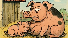 Vtip: Viete, prečo prasiatko cicia so zavretými očami?