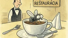 Vtip: Keď mucha spadla do kávy…