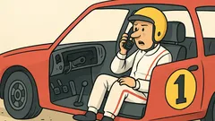 Vtip: Automobilový pretekár volá políciu o krádeži