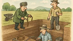 Vtip: Slovenskí archeológovia kopali 500 metrov…