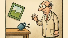 Vtip: Sprinleho zákon – predmety padajú v pravých uhloch