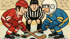 Vtip: Hokejista na buly podpichuje súpera…