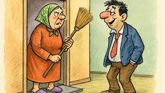 Vtip: Svokra s metlou vo dverách