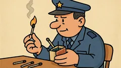 Vtip: Policajt vyberá zápalky z krabičky…