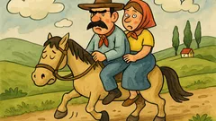 Vtip: Idú Pedro s manželkou na kobyle...