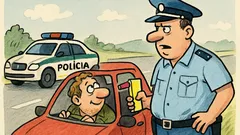 Vtip: Policajná hliadka zastaví auto...