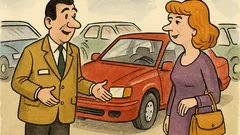 Vtip: Žena si vyberá auto podľa peňazí