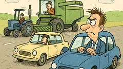 Vtip: Ponáhľaš sa? Traktor ťa nájde.