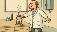 Vtip: Prvý laboratórny zákon: horúce sklo...