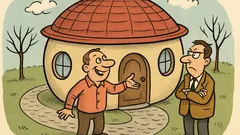 Vtip: Karol ukazuje kolegovi okrúhly dom