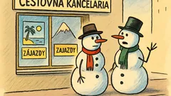 Vtip: Pred cestovkou stoja dvaja snehuliaci…