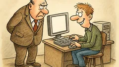 Vtip: Programátor rieši úlohu, úplne nanič