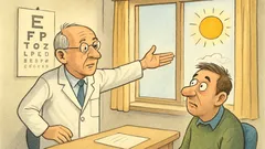 Vtip: Pacient u očného lekára: „Slnko, pán doktor!“