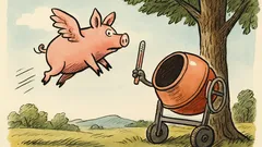 Vtip: Letí prasa a na strome…